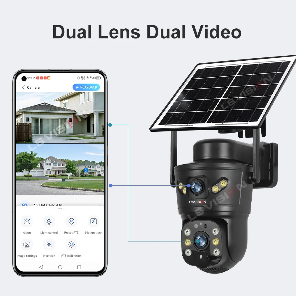 LS VISION 8MP 4G Solar Camera  - đánh giá và giá Garden Camera