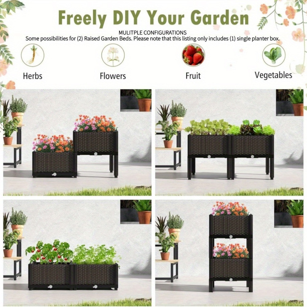 Garden Raised Bed, Elevated Fl - đánh giá và giá Self Watering Planter